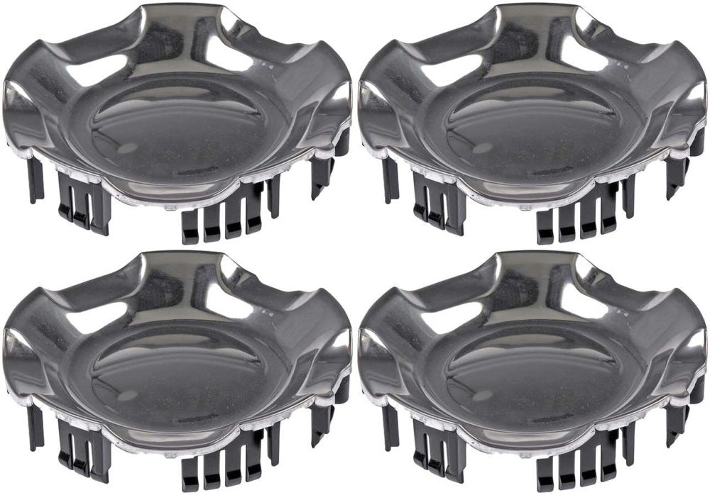 Four Brushed Aluminum Wheel Center Caps (Dorman# 909-019)