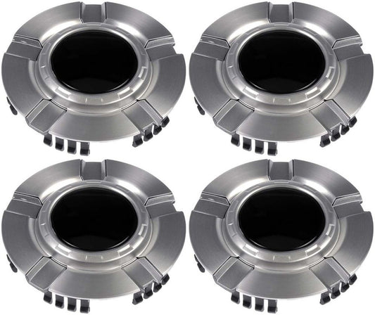 Four Brushed Aluminum Wheel Center Caps (Dorman# 909-027)