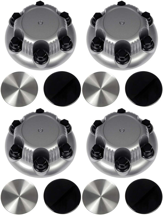 Four Grey Wheel Center Caps (Dorman# 909-030)
