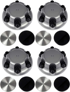 Four Grey Wheel Center Caps (Dorman# 909-030)