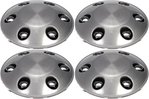 Four Brushed Aluminum Wheel Center Caps (Dorman# 909-045)
