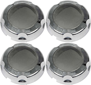 Four Chrome/Grey Center Caps (Dorman# 909-052)