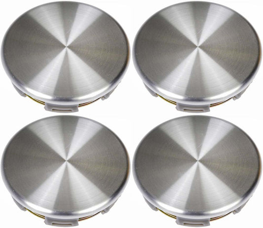 Four Brushed Aluminum Wheel Center Caps (Dorman# 909-053)