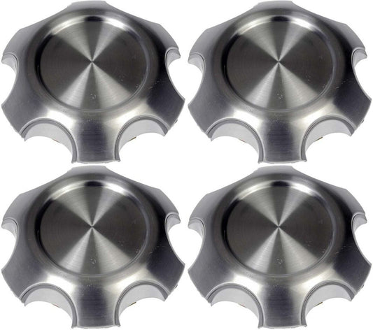 Four Brushed Aluminum Wheel Center Caps (Dorman# 909-112)