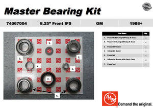 OEM Master Differential Bearing Kit 74067004 88-11 Silverado Tahoe 8.25