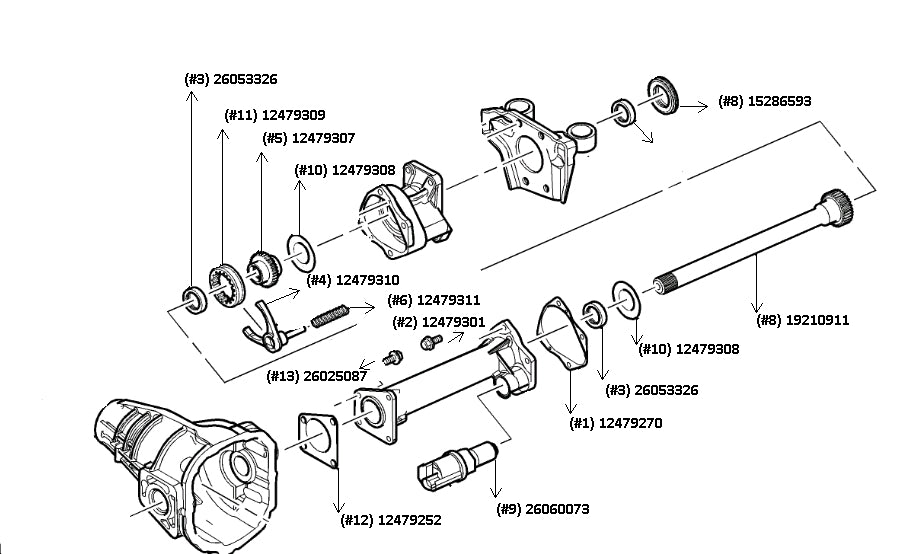 Genuine OEM Disconnect Shifter Kit Front Axle 7.6" IFS 2003-2012 Colorado Canyon