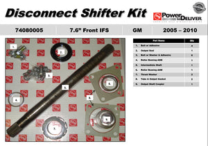 OEM Disconnect Shifter Kit - 74080005 Front 7.6