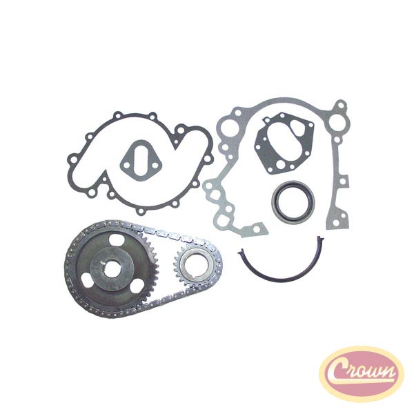 Crown Jeep 9pc.Timing Kit V8 304 360 401 Chains Sprockets Gaskets Seals 3234433k