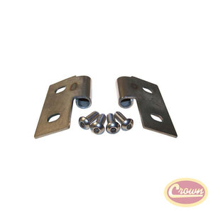 Lower Door Hinge Brackets (Stainless) - Crown# RT34007