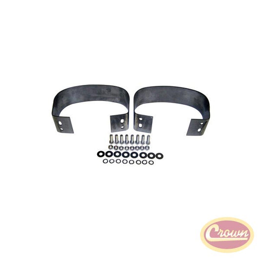 Rear Bumperette Kit (Stainless) - Crown# RT20020