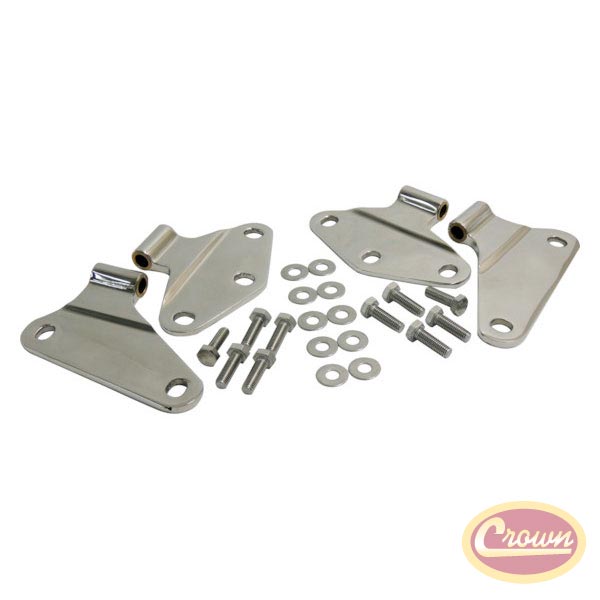 Body Door Hinge Set (Stainless) - Crown# RT34070