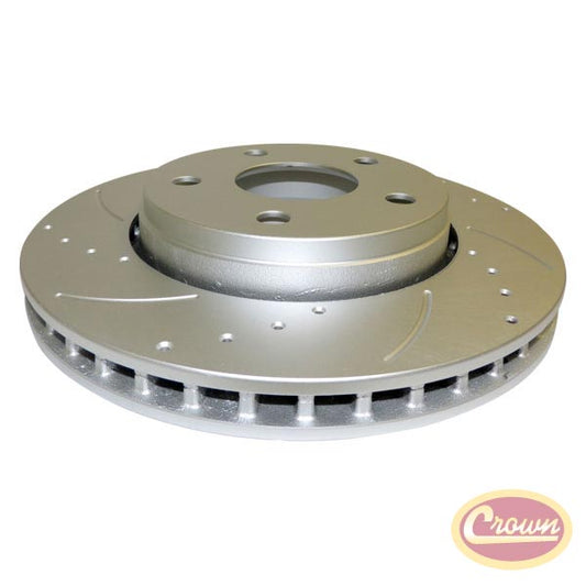 Front Left & Right Brake Rotor Set ( Drilled & Slotted) - Crown# RT31025