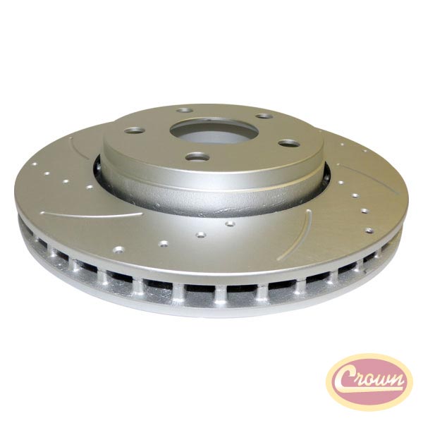Front Left & Right Brake Rotor Set ( Drilled & Slotted) - Crown# RT31025
