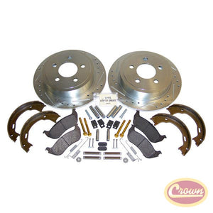 Performance Brake Kit (Rear; Drilled & Slotted) - Crown# RT31014