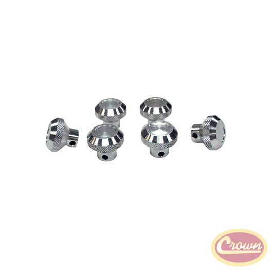 6-Piece Knob Set, Aluminum - Crown# RT27001