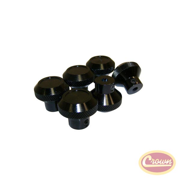 6-Piece Knob Set, Black - Crown# RT27002