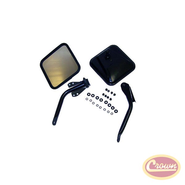 Complete Mirror and Arm Kit, Black - Crown# 5462736K