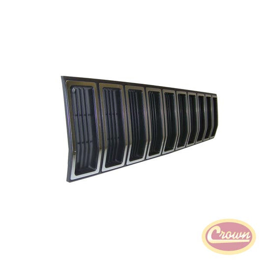 Cherokee Radiator Grille, Black/Silver - Crown# 55000153