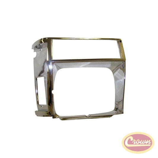 Headlamp Bezel (Chrome - Left) - Crown# 55002245