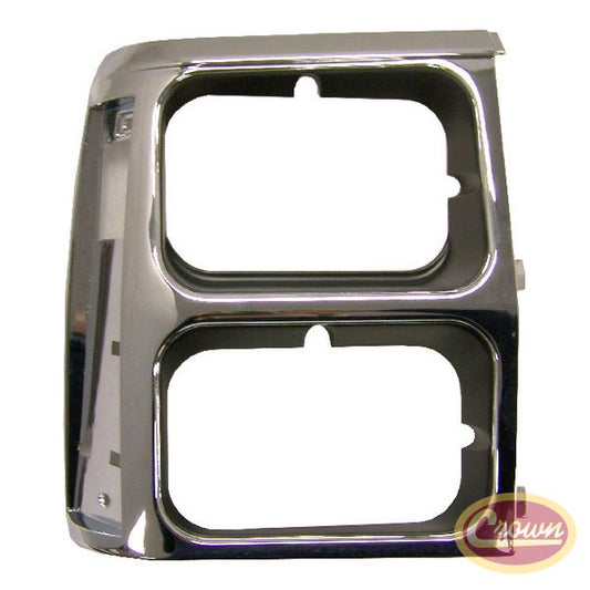 Right Headlamp Bezel (Black & Chrome) - Crown# 55008046