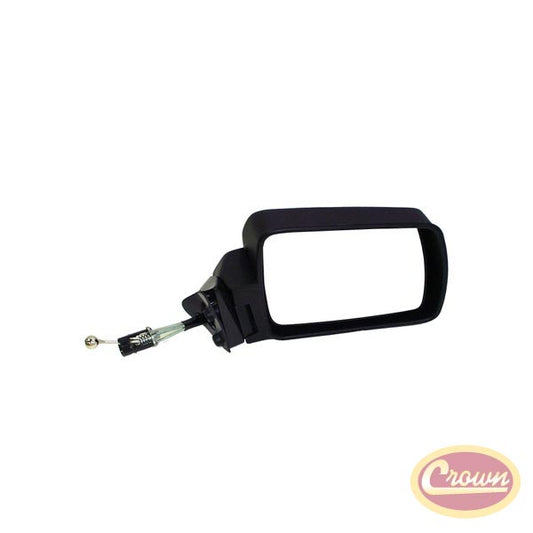 Manual Remote Mirror, Right (Black) - Crown# 55034122