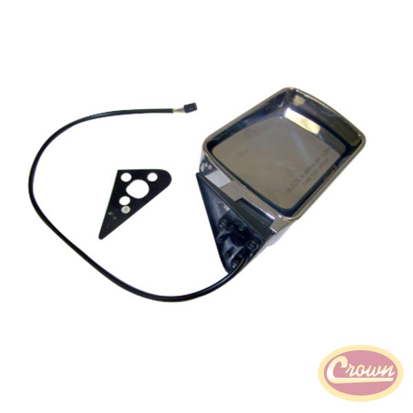 Electric Remote Mirror, Right (Chrome) - Crown# 55034126