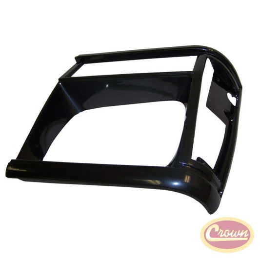 Headlamp Bezel (Flat Black/Black - Left) - Crown# 55054931
