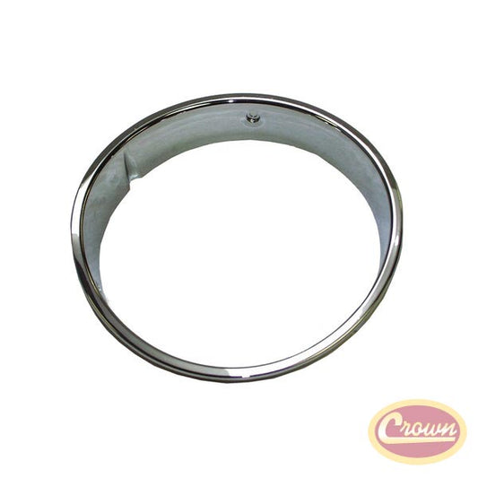 Chrome Headlamp Bezel, Right - Crown# 55055046