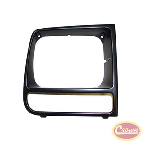 Right Headlamp Bezel (Black/Black) - Crown# 55055136