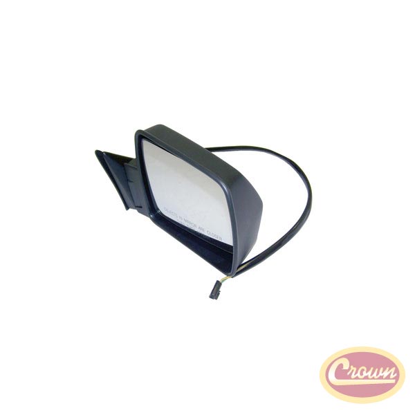 Electric Remote Mirror, Right (Black) - Crown# 55075432 84-96 Jeep Cheroke