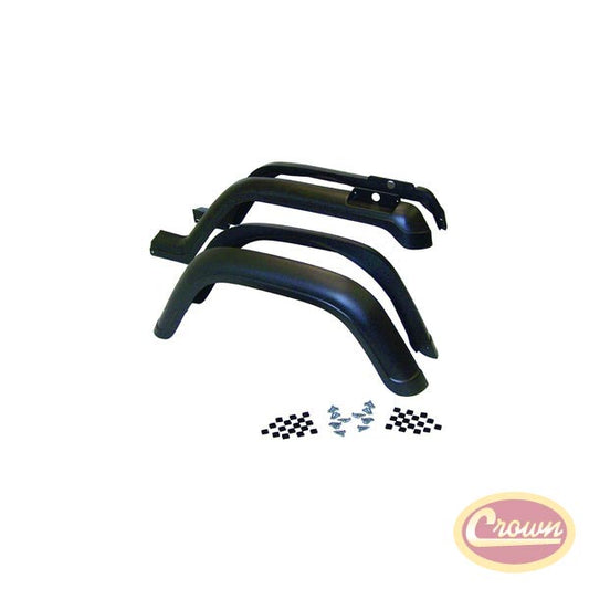 Wrangler Fender Flare Kit (4 Piece Kit) - Crown# 5AHK