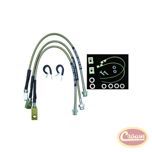 Brake Hose Kit (Stainless Steel) - Crown# RT31016