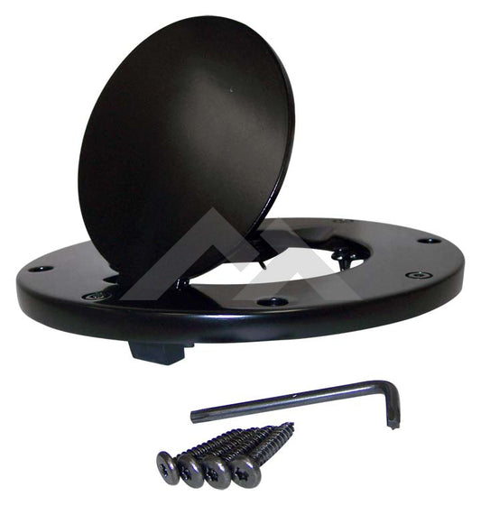 One New Fuel Door (Non-Locking; Black) - Crown# RT26037