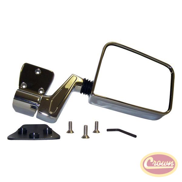 Left Side Mirror and Arm, Chrome - Crown# 82201773C