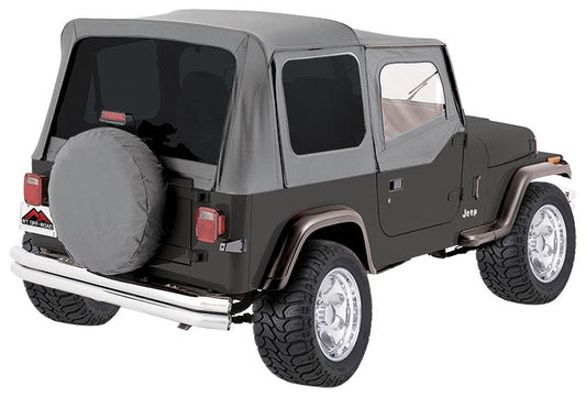 Complete Soft Top, Grey Denim (Tinted Windows) Crown CT20009T 88-95 Wrangler YJ