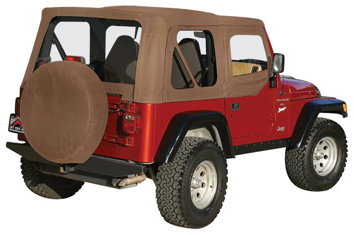 One New Complete Soft Top, Spice Denim Crown CT20137 97-06 Jeep Wrangler TJ