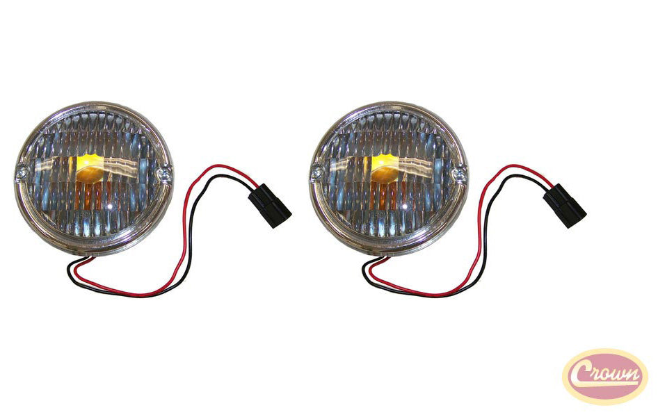 Two Front Parking Lamps - Crown# J5752771 76-86 CJ5, CJ7, Scrambler