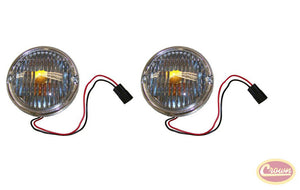 Two Front Parking Lamps - Crown# J5752771 76-86 CJ5, CJ7, Scrambler