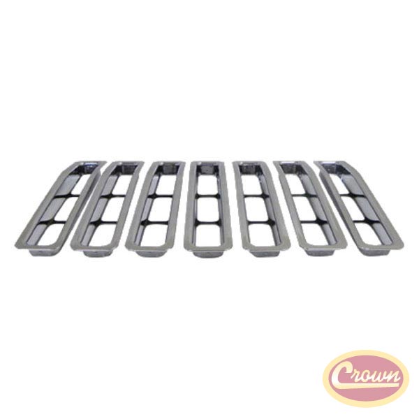 Grille Inserts, Chrome (Wrangler JK) - Crown# RT26055