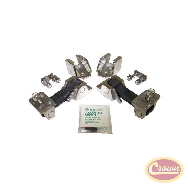 Hood Catch Kit, Stainless (Wrangler JK) - Crown# RT34075