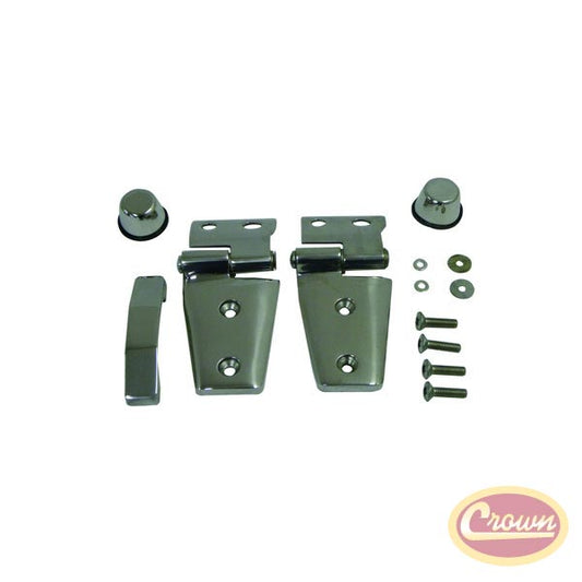 Hood Kit, Stainless (Wrangler JK) - Crown# RT34076