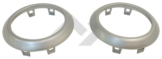 Set of Two New Hvac Vent Accents (Brushed Silver) - Crown# RT27028