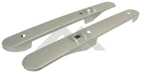 Set of Two New Interior Door Accents (Brushed Silver) - Crown# RT27036