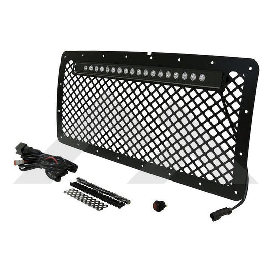 1/4" CNC Machined Aluminum Grille w/ 20" LED Light Bar - Crown# RT28040