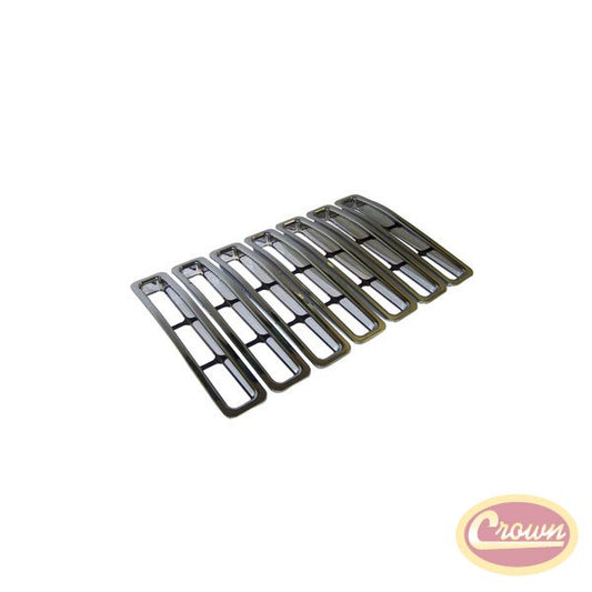 Grille Inserts, Chrome (Wrangler TJ) - Crown# RT26042