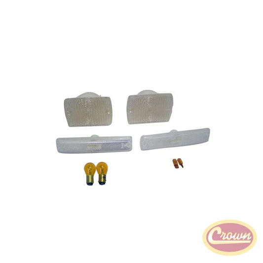 Clear Lens Parking & Sidemarker Set - Crown# RT28010