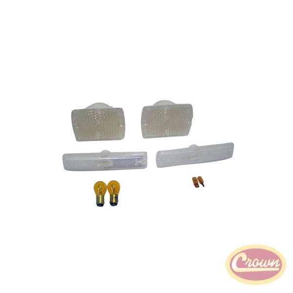 Clear Lens Parking & Sidemarker Set - Crown# RT28010