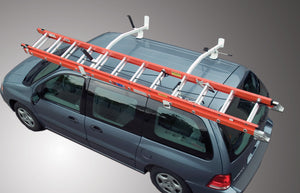 Alum Double Side ; Small Angle Series Gutter Mount Van Rack - Cross Tread 65005