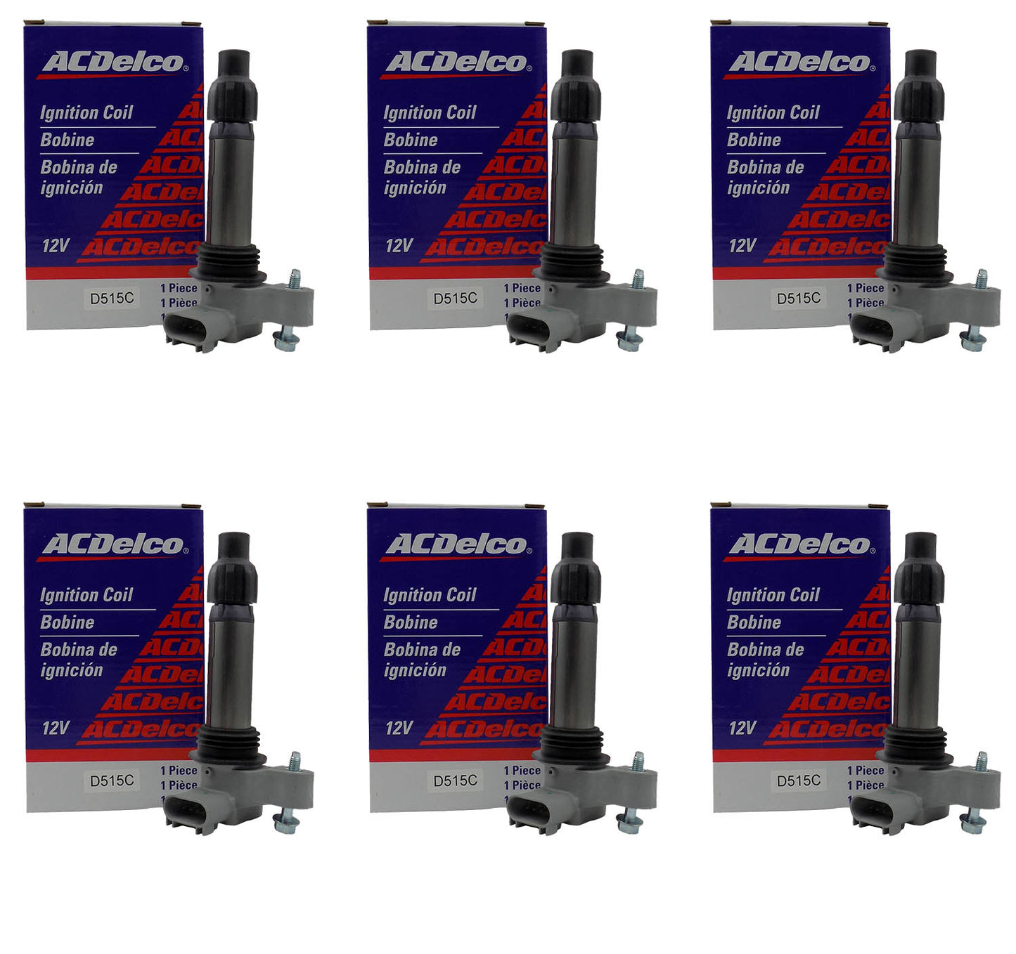 6 New OEM AC Delco Ignition Coils D515C 19279914 UF569 Fits Equinox Impala