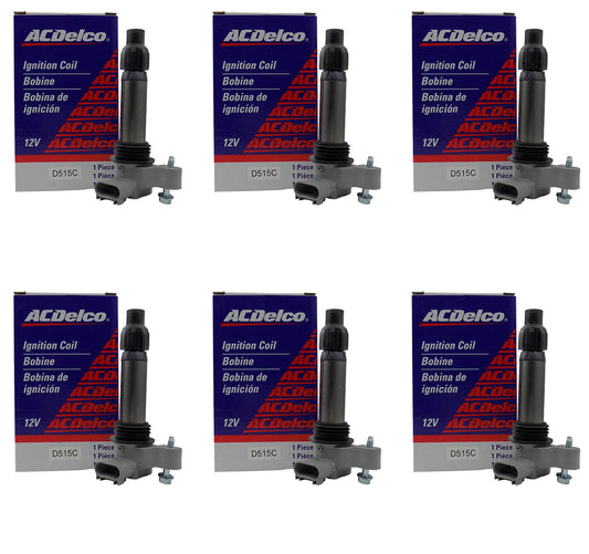 6 New OEM AC Delco Ignition Coils D515C 19279914 UF569 Fits Equinox Impala